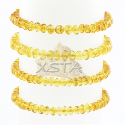 Amber bracelet dark yellow